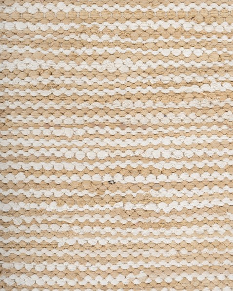Solid White Chindi Febric Dhurrie - 5