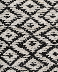 Geometric White Chindi Febric Dhurrie - 5
