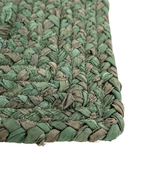 Solid Green Chindi Febric Dhurrie - 4