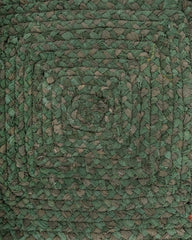 Solid Green Chindi Febric Dhurrie - 5