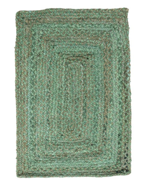 Solid Green Chindi Febric Dhurrie - 2