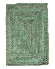Solid Green Chindi Febric Dhurrie - 2