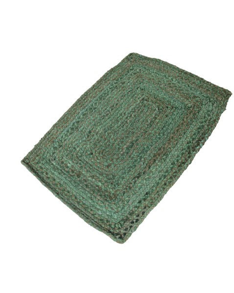 Solid Green Chindi Febric Dhurrie - 3