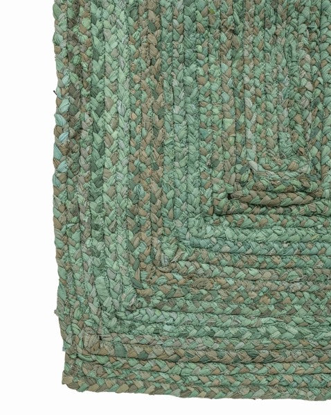 Solid Green Chindi Febric Dhurrie - 4
