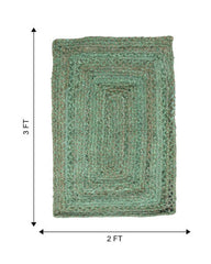 Solid Green Chindi Febric Dhurrie - 6