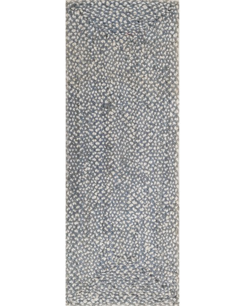 Braided White Chindi Febric Dhurrie - 2