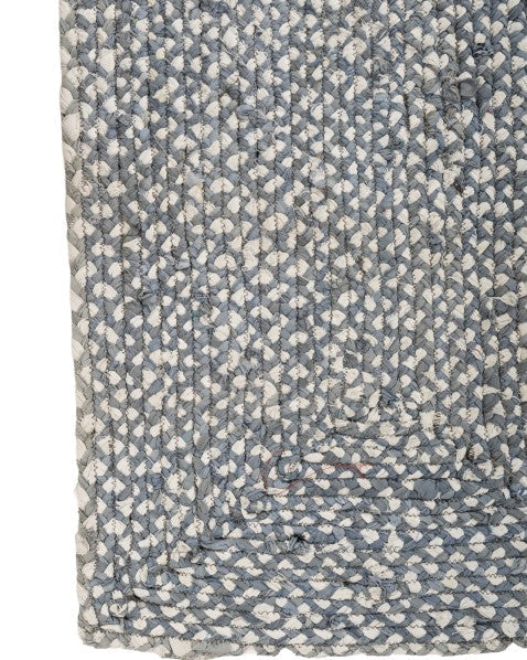 Braided White Chindi Febric Dhurrie - 4