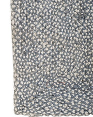 Braided White Chindi Febric Dhurrie - 4