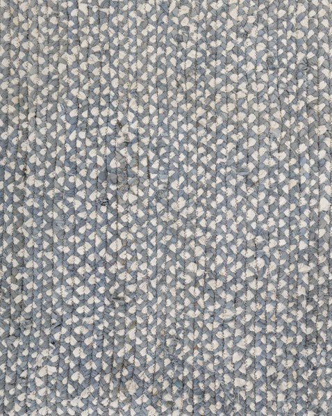 Braided White Chindi Febric Dhurrie - 6