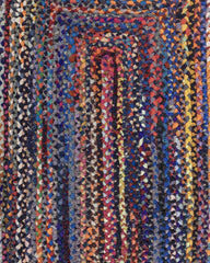 Braided Blue Chindi Febric Dhurrie - 6