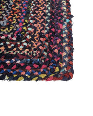 Braided Blue Chindi Febric Dhurrie - 4