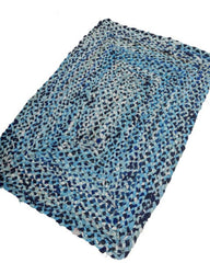 Braided Blue Chindi Febric Dhurrie - 3