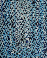 Braided Blue Chindi Febric Dhurrie - 5