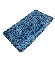 Braided Blue Chindi Febric Dhurrie - 3