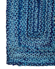 Braided Blue Chindi Febric Dhurrie - 4