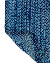 Braided Blue Chindi Febric Dhurrie - 5