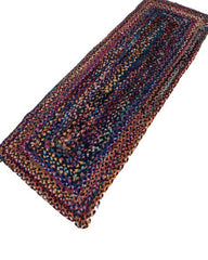 Braided Blue Chindi Febric Dhurrie - 3