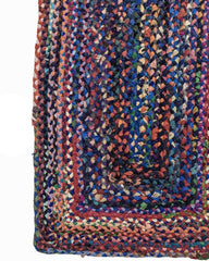 Braided Blue Chindi Febric Dhurrie - 4
