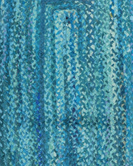 Braided Blue Chindi Febric Dhurrie - 6