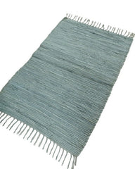 Solid Green Chindi Febric Dhurrie - 3