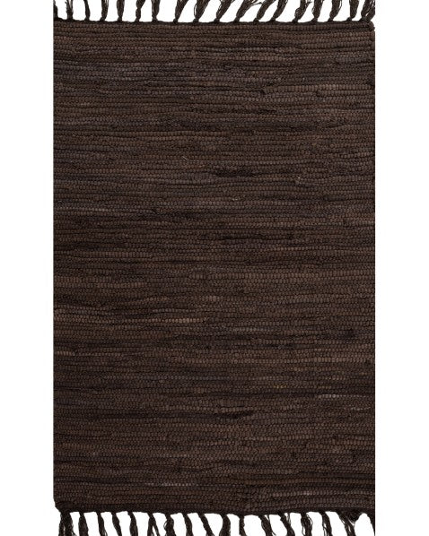 Solid Brown Chindi Febric Dhurrie - 2