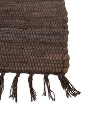 Solid Brown Chindi Febric Dhurrie - 4