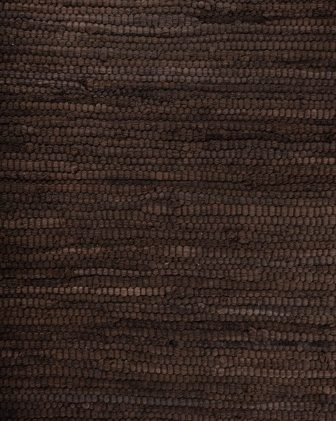 Solid Brown Chindi Febric Dhurrie - 5