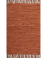 Solid Orange Chindi Febric Dhurrie - 2