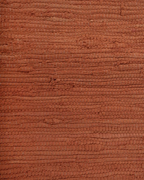 Solid Orange Chindi Febric Dhurrie - 5