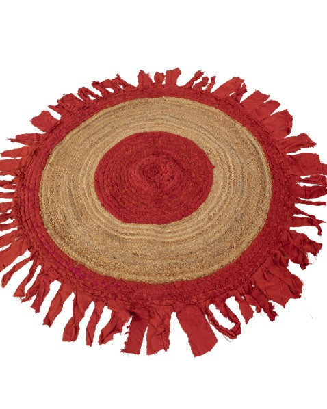 Bohemian Brown Chindi and Jute Dhurrie - 3