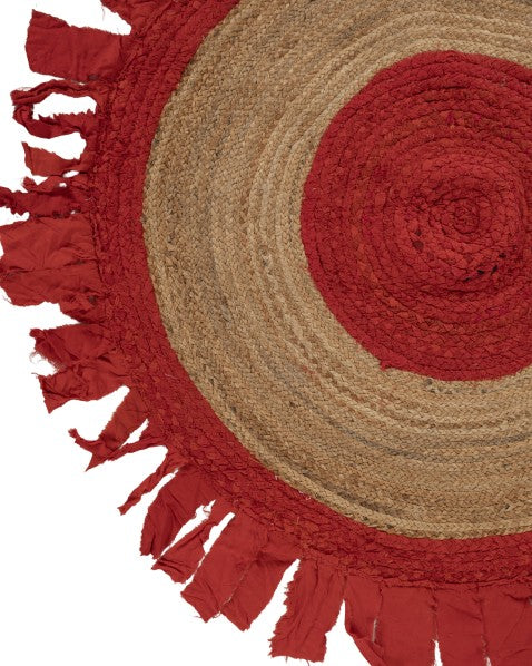 Bohemian Brown Chindi and Jute Dhurrie - 4