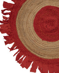 Bohemian Brown Chindi and Jute Dhurrie - 4