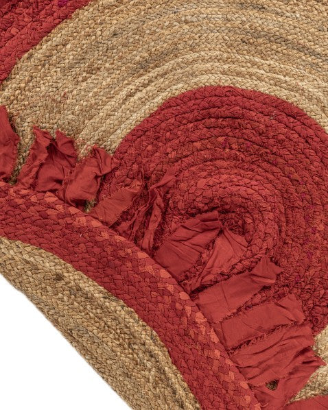 Bohemian Brown Chindi and Jute Dhurrie - 5