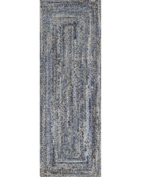 Braided Brown Chindi and Jute Dhurrie - 2
