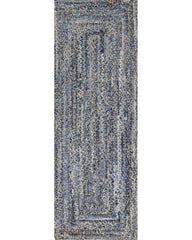 Braided Brown Chindi and Jute Dhurrie - 2