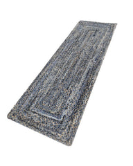 Braided Brown Chindi and Jute Dhurrie - 3