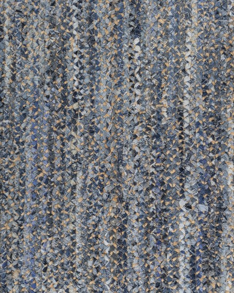 Braided Brown Chindi and Jute Dhurrie - 6
