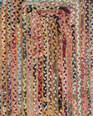 Braided Brown Chindi and Jute Dhurrie - 6