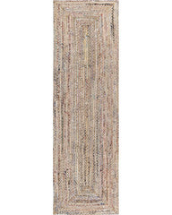 Braided Natural White Chindi Jute Dhurrie