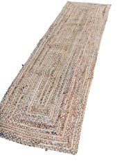 Braided Natural White Chindi Jute Dhurrie