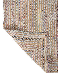 Braided Natural White Chindi Jute Dhurrie