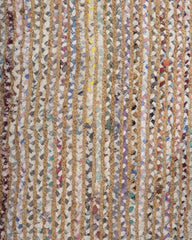 Braided Natural White Chindi Jute Dhurrie
