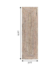 Braided Natural White Chindi Jute Dhurrie