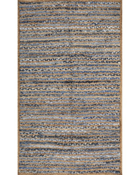 Braided Brown Chindi and Jute Dhurrie - 2