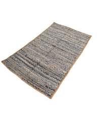 Braided Brown Chindi and Jute Dhurrie - 3