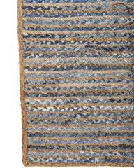 Braided Brown Chindi and Jute Dhurrie - 4