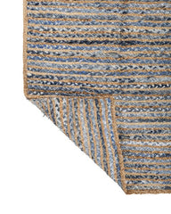 Braided Brown Chindi and Jute Dhurrie - 5