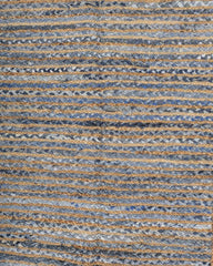Braided Brown Chindi and Jute Dhurrie - 6