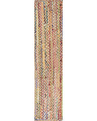 Braided Brown Chindi and Jute Dhurrie - 2