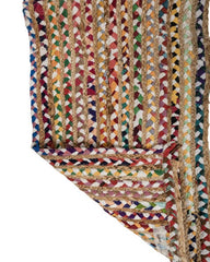 Braided Brown Chindi and Jute Dhurrie - 5